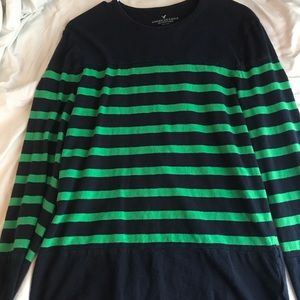 Navy and Green American Eagle Shirt